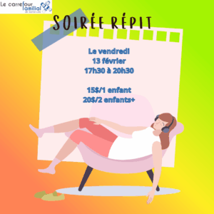 Soirée-répit 13 février 2026